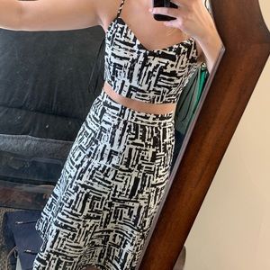 NWT Midi skirt crop top two piece set